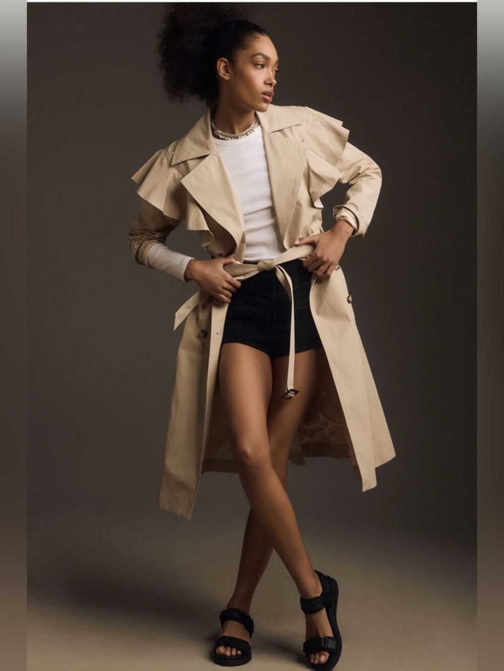 By Anthropologie Ruffled
Trench Coat - Picture 2 of 8